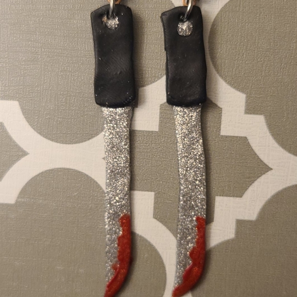 🎃Jason Voorhees Clay Earrings - Picture 3 of 3